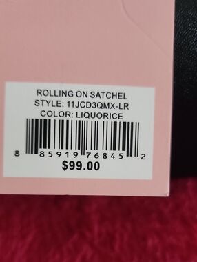 Juicy Couture Black Satchel with Gold Hardware